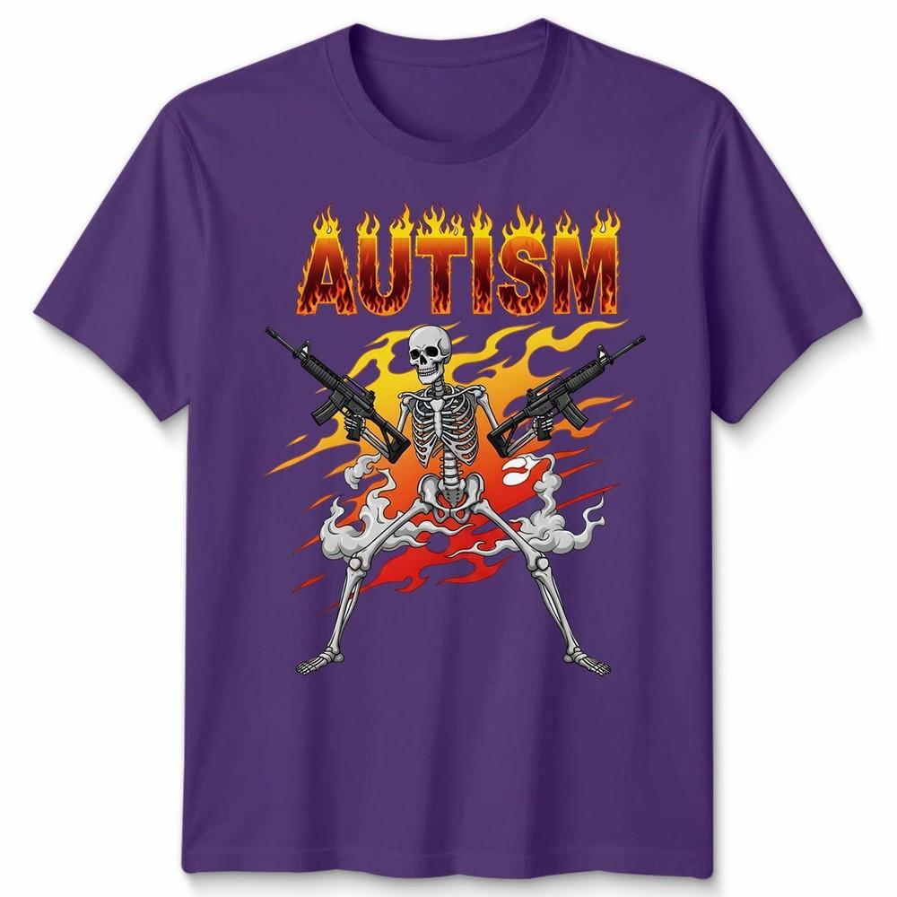 Retro Autism Skeleton Meme Funny Unisex Tshirt