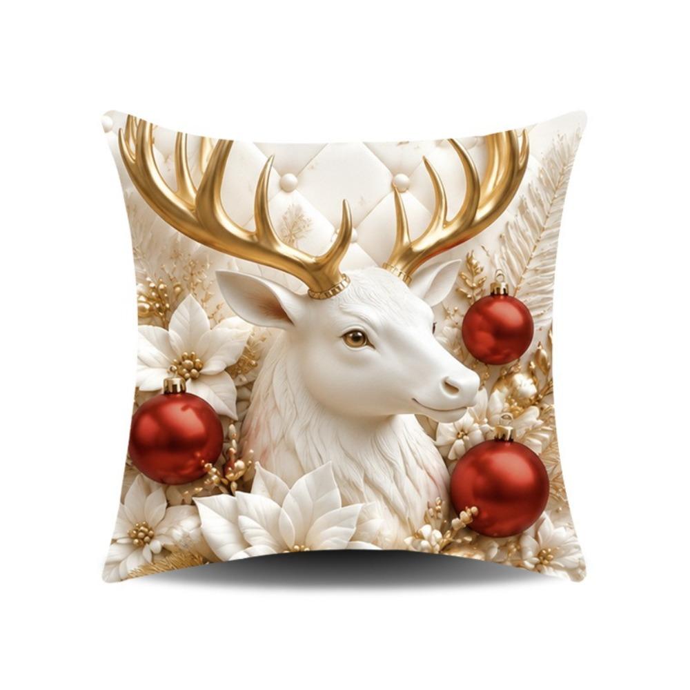 45x45cm Christmas Pillow Covers Washable Holiday Cushion Case For Friends