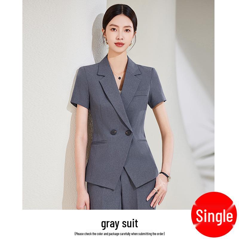 Damski garnitur blezerowy w stylu koreańskim z wyższej półki do profesjonalnego i casualowego noszenia latem