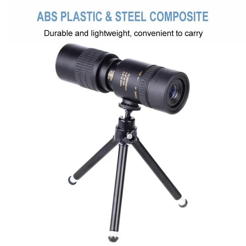 10-300x40 Zoom Telescope HD Portable Strong Binoculars Long Range Professional Monocular Low Night Vision For Hunting