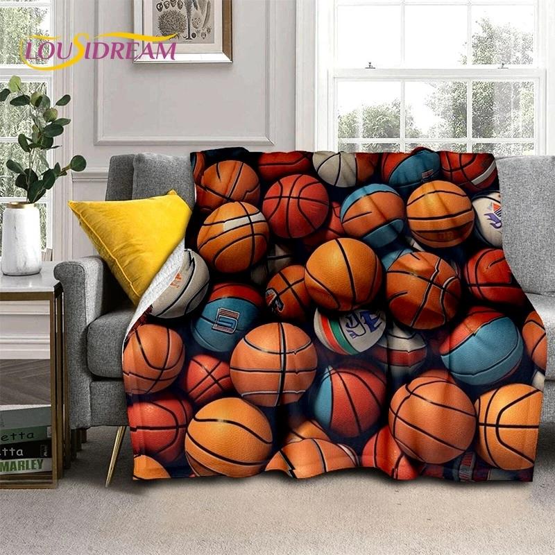 Latest Basketball Court Frame Soft Flannel Blanket for Beds Bedroom Sofa Picnic,Throw Blanket for Cover Outdoor Leisure Nap Gift