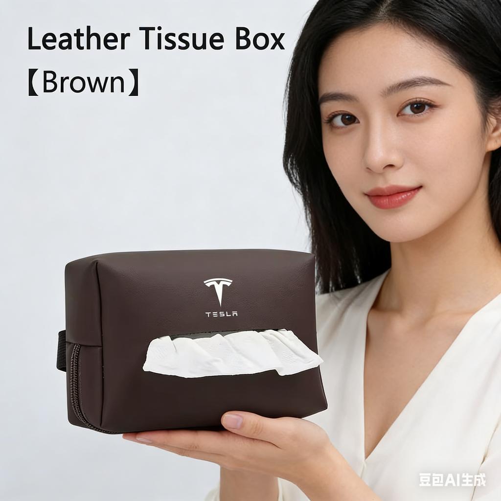 Car Interior Tissue Bag Seat Back Tissue Storage Box Holder Accessories For Tesla Model 3 Model S X Model Y Roadster SpaceX