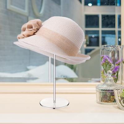 Acrylic Cap Display Riser Barbell Pedestal Round Cap Support Frame Easy Cleaning Baseball Hat Rack Stand for Salon Changing Room