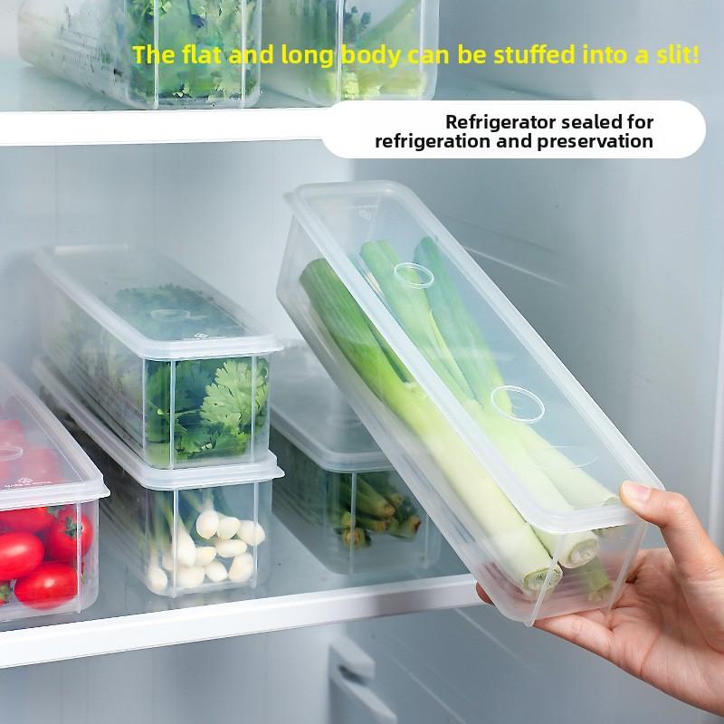 Food-grade Storage Box for Large and Small Scallions, Coriander, Whole Ginger, Garlic, Noodles, Eggs, and Refrigerator