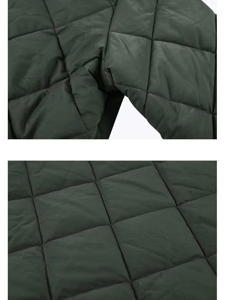2024 Men's Autumn/Winter Stand Collar Diamond Quilted Jacket - Lightweight, Warm, and Trendy