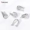 Groothandel Rhodium Plated Gekreukelde Knijpklem Hanger Oogje, Messing Hanger Oogje Connector Voor DIY Mode Ketting Maken Accessoires