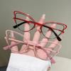 Vintage Butterfly Anti Blue Light Optical Glasses Women Luxury Myopia Customize Prescription Eye Glasses Metal New Cat Eye Frame