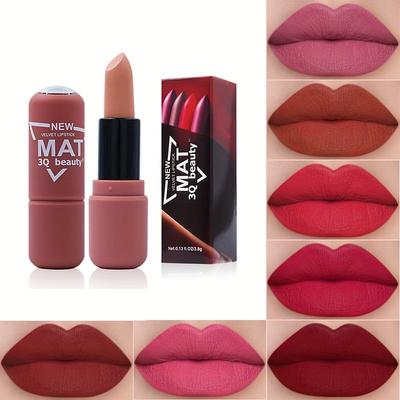 Portable Matte Velvet Matte Waterproof Moisturizing Moisturizing Multi-color Non-smudge Non-fading Lipstick Suitable for Women