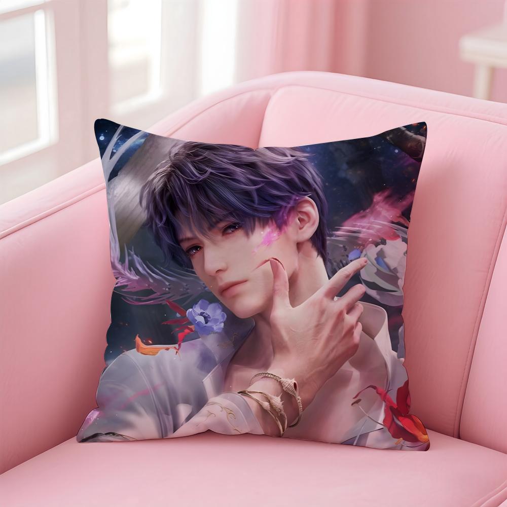 Simple Daily Life LLove and Deepspace GAM ICONS Cushion Cover Linen Pillowcase Cover Soft Decor for Sofa Home Room