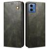 For Motorola Moto G35 5G Case Crazy Horse Texture Waxy Leather Wallet Stand Phone Cover