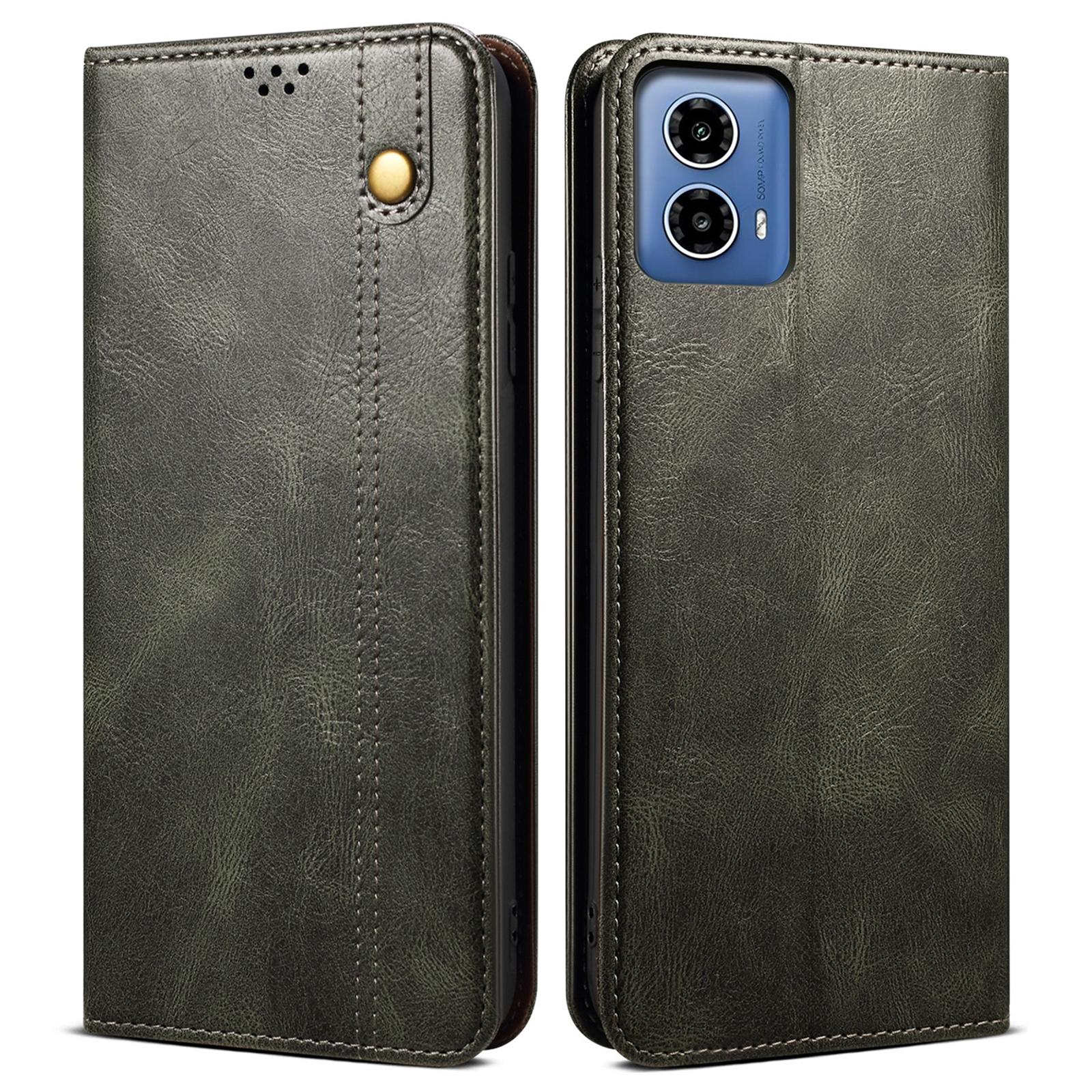 

Для Motorola Moto G35 5G чехол Crazy Horse Texture восковая кожа кошелек подставка чехол для телефона C