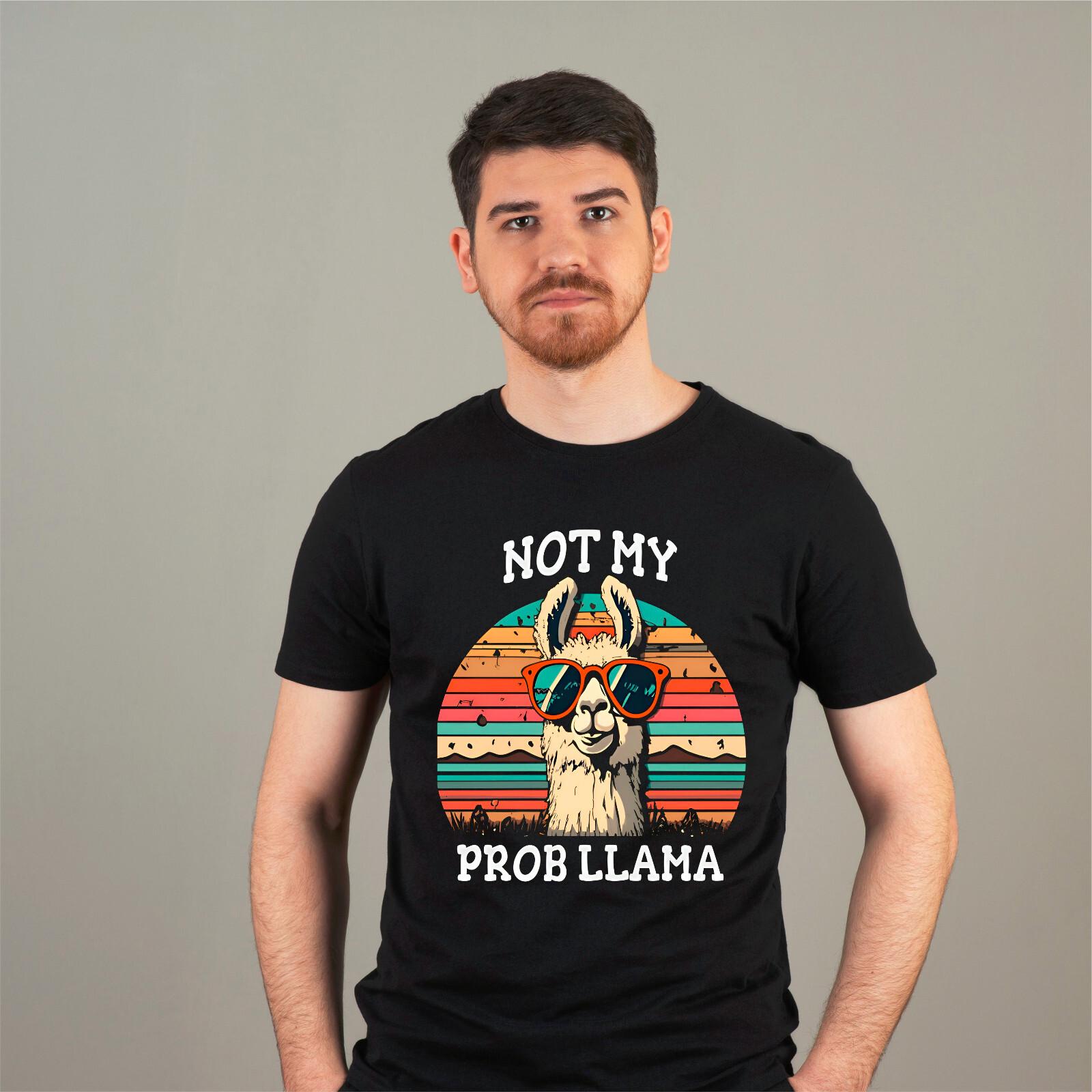 Not My Prob Llama Mens Funny Joke Crazy Animal Gift Top T-Shirt XXL