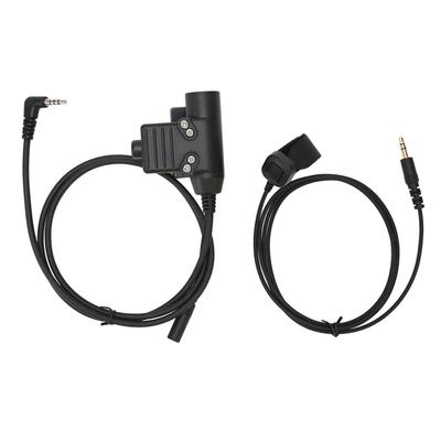 PTT Adapter with 90cm Cable Push To Talk Portable Headset Connector Adapter for Xiaomi 2 Way Radio