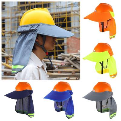 Atmungsaktive Reflektierende Streifen Kappe Abdeckung Netz Sicherheitshut Sonnenblende Outdoor