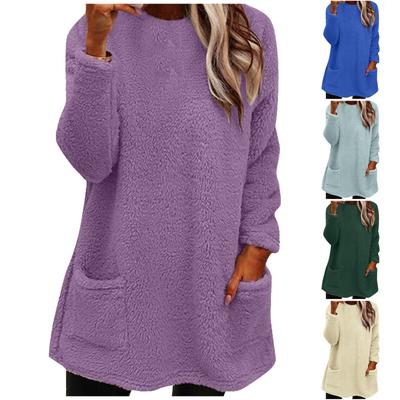 Damesmode casual warm T-shirt met lange mouwen en ronde hals