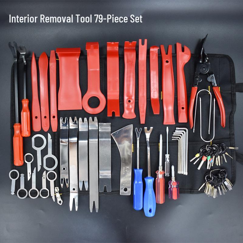 Nerezová sada páčidel a nástrojů pro demontáž čalounění interiéru automobilu