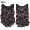 Clip In Hair Extension One Piece With 4 Clips V-Shap 50cm Long Wavy Curly Synthetic Hairpiece For Women Black Brown