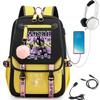Katseye Music K-Pop Girl Group Print School Backpack for Teens Students Lightweight Water-Resistant Large Capacity Bookbag