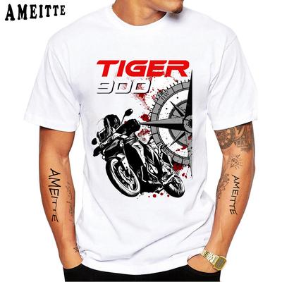 Nouveau T-shirt d'été à manches courtes pour hommes Tiger 800 900 1200 Rally Moto Classic T-shirt Moto Sport Riding T-shirt Blanc Décontracté Garçon T-shirts