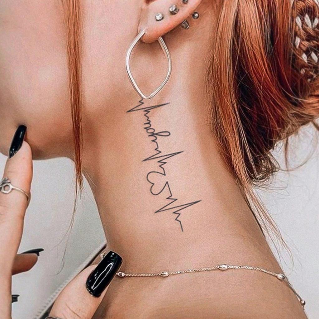 Simple And Advanced Sense, Personalized Love, Heartbeat English Short Sentences, Tattoo Stickers