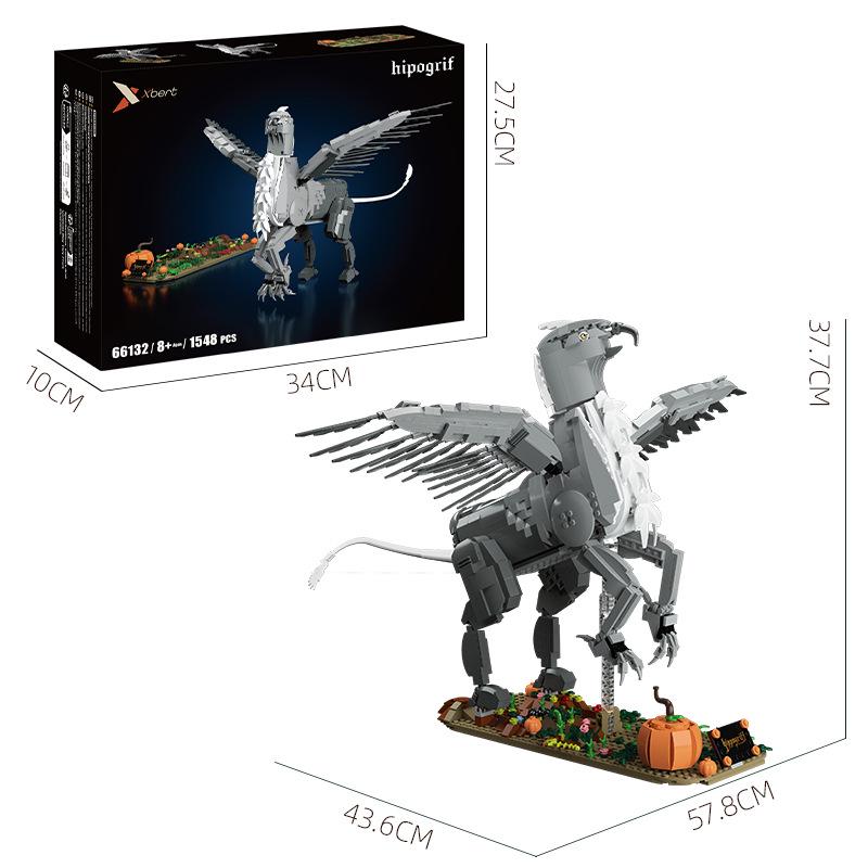 ZhuanYue 66132 Hippogriff Building Blocks: Eagle-Headed, Horse-Bodied Mythical Beast Model Toy for Kids Educational Play