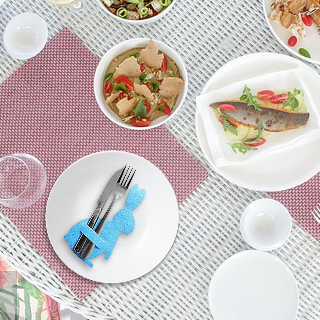 4-Pack Easter Bunny Cutlery Bag