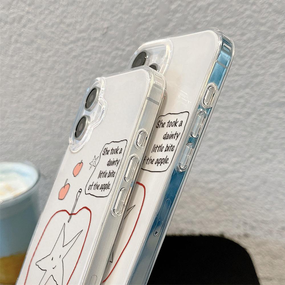 Painted Phone Case for iPhone 12 13 15 16 iPhone 16 12 13 14 15 Pro  14 15 16 Pro Max Coverage Shockproof Anti-Fingerprint Fresh Style Protective Case