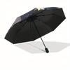 Starry Night Moon and Stars Decorative PlateUmbrella with Cute Design, Portable 3-Fold Compact Umbrella for Men & Women, Valentine's Day Mother's Day