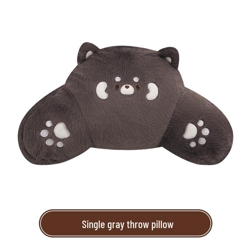 Cartoon Raccoon Winter Plush Car Seat Cushion