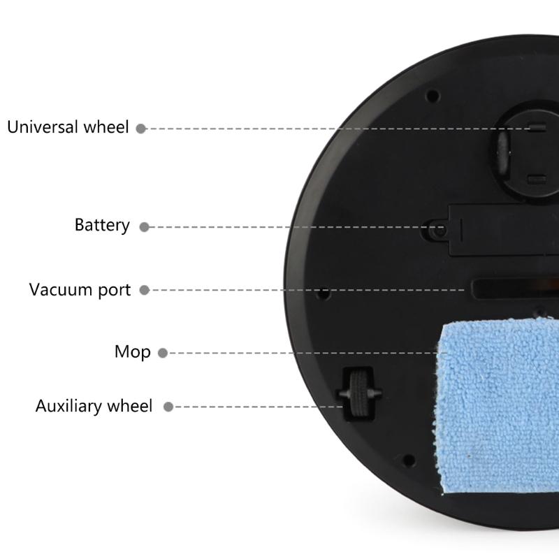 1500mAh Robot Vacuum Cleaner with Maximum Suction Power, Silent and Anti-collision, Rechargeable Vacuum Cleaner