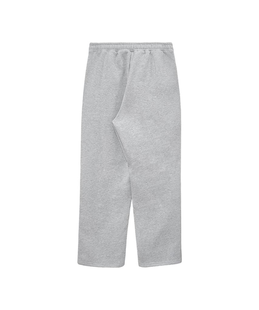WILLIWAW STUDIO Single-Pleat Semi-Wide Fleece-Lined Pants [Melange Gray]