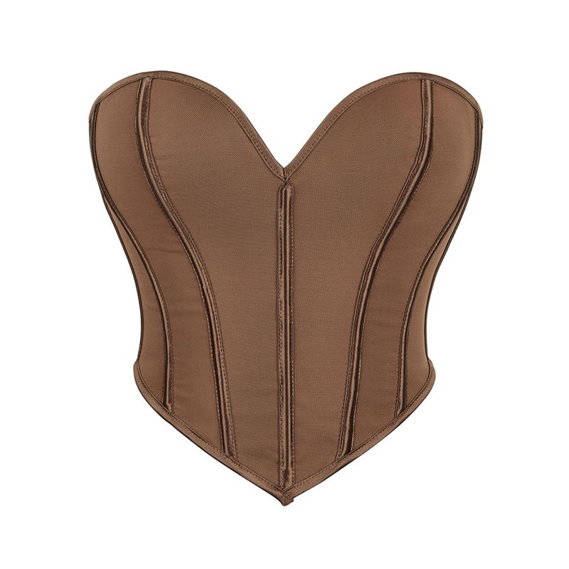 Kkx European and American Sexy Gyaru Style Court Temperament Solid Fishbone Waist Hugging Slim Fit Slimming Tube Top Vest Women's Top