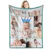 GUOYU Blanket Personalized Blanket Movie Family Picture Custom Soft Flannel Blanket for Home Bedroom Decor Birthday Gift for Sister Mom Dad