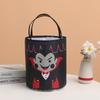 New illuminated Halloween candy bucket, three-dimensional handheld pumpkin bucket, witch and vampire-themed festive atmosphere