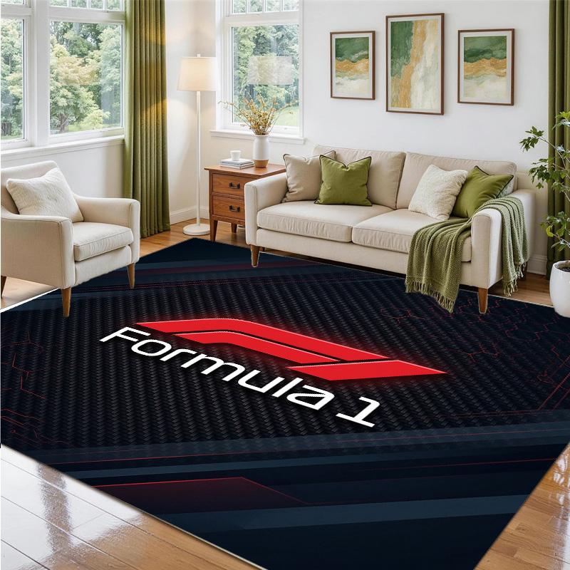 F1 Design Crystal Velvet Rug Soft Decorative Mat for Bedroom Entrance