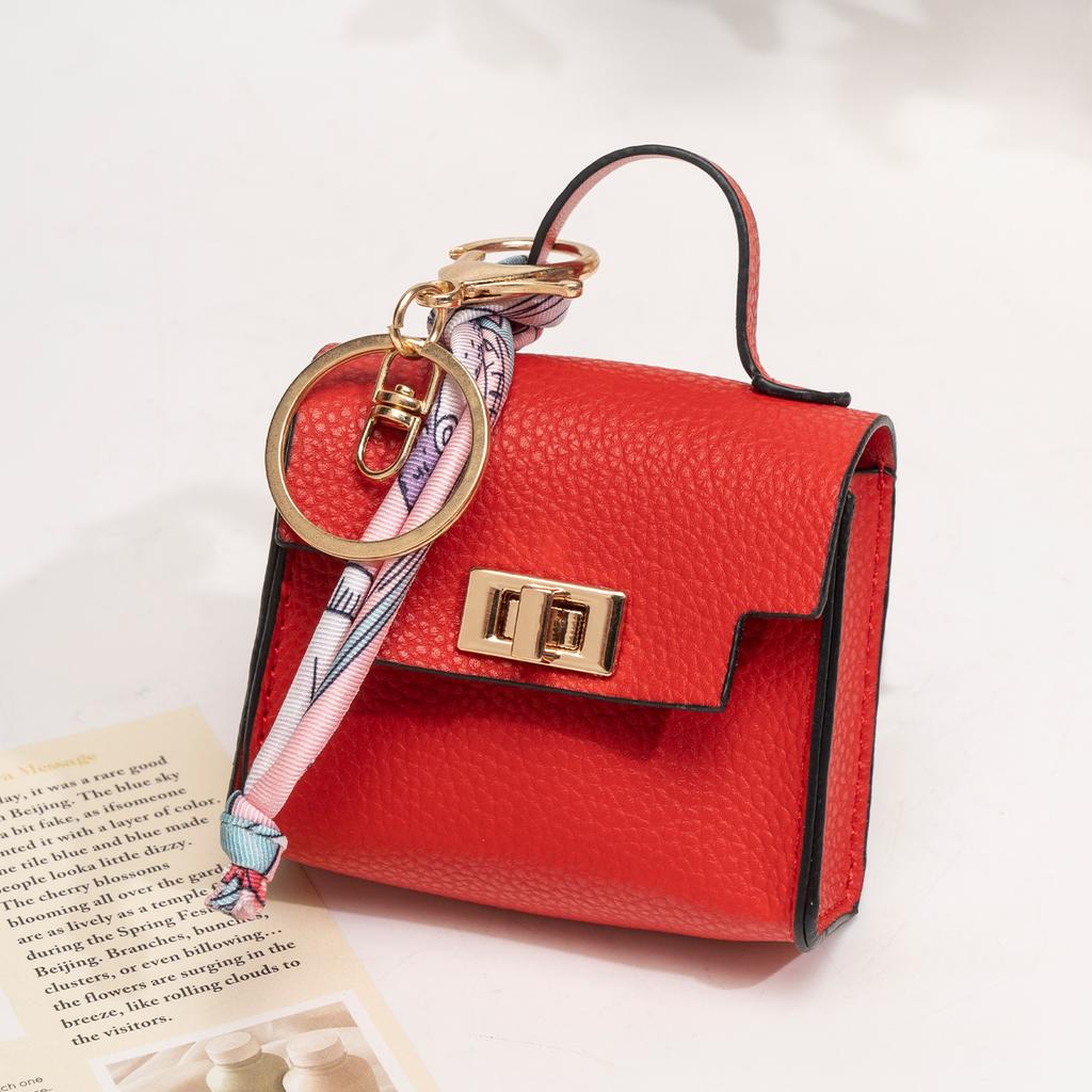 Mini wallet light luxury bag pendant mini platinum bag cute creative car key chain charm lipstick headphone case