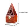 Kegel Räucherstäbchenhalter Pyramide Aschenfänger Holz Räucherstäbchen Brenner Box Räucherkästchen für Yoga Einweihung Meditation Schlafzimmer Hotel