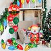 26pcs Christmas Decoration Balloon Set, Christmas Bulb Shape Aluminum Foil Balloon, Santa Claus, Christmas Party