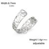 Cazador Stainless Steel Adjustable Heart Rings for Women Finger Rings Cute Jewelry Party Wedding Gift Wholesale 2026 New