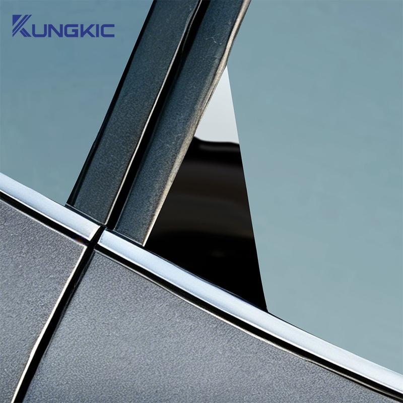 Carbon Fiber Style B Pillars Sticker For Seat Leon 2013 2014 2015 2016 2017 2018   LHD RHD Car Glossy Black Trim