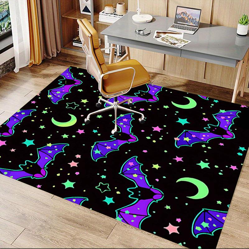 1PC Bat Moon Non-Slip Floor carpet, Office, family, bedroom, Studio - Large Area Rug, Vibrant Colors, Longlasting Material-X403
