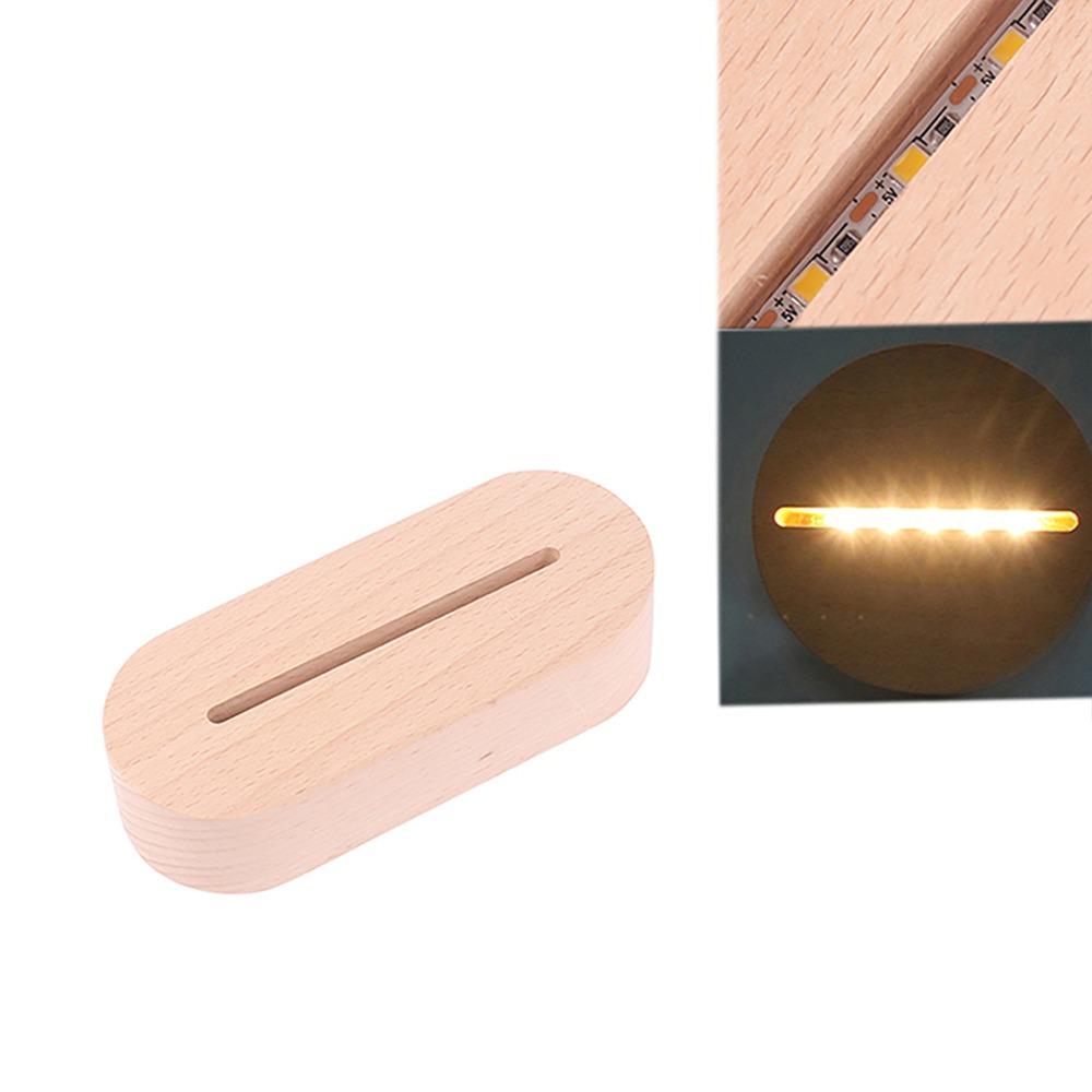 Night Light Wooden Led Base DIY Installation Light Base Durable Lamp Socket  Home Decor