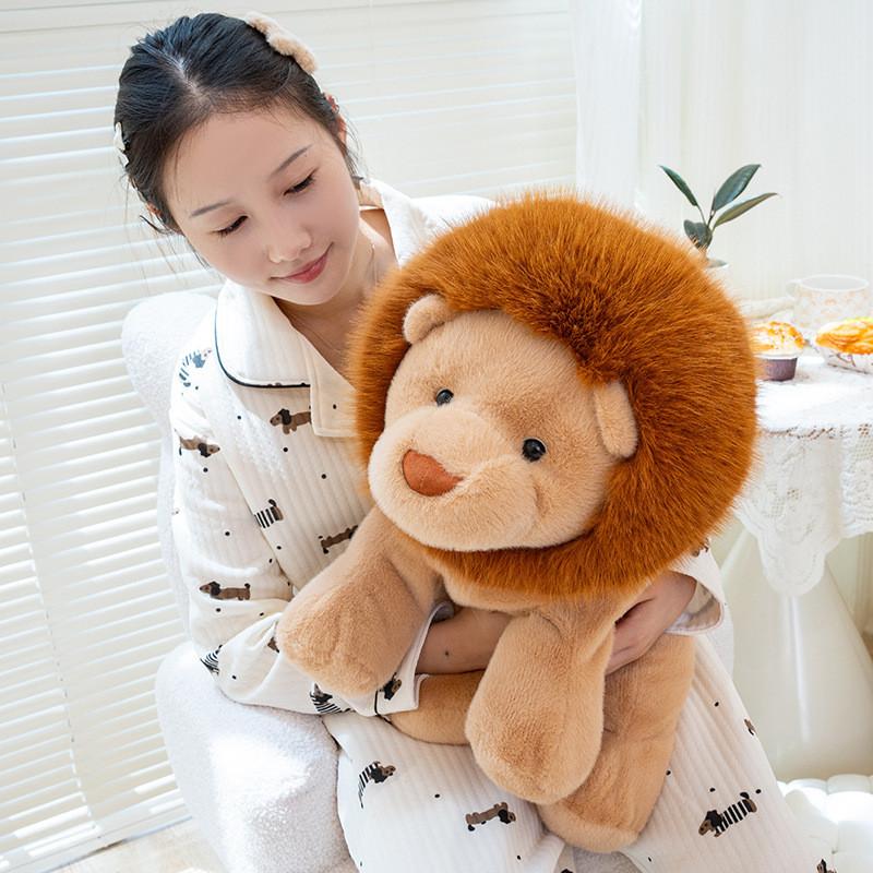Cartoon Lion Plush Toy For Children Soft Sleep Companion Festival Doll Gift