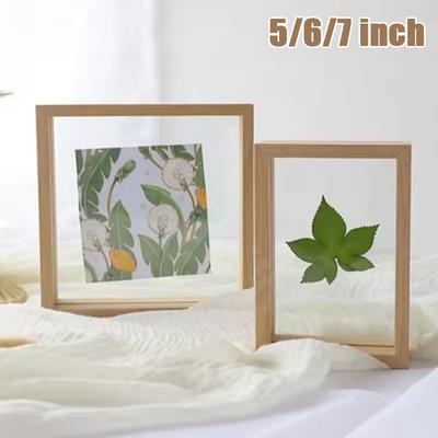 Double-sided Insert Photo Frame Acrylic Photo Frame Creative Transparent Leaf Specimen Display Photo Frame Home Decoration