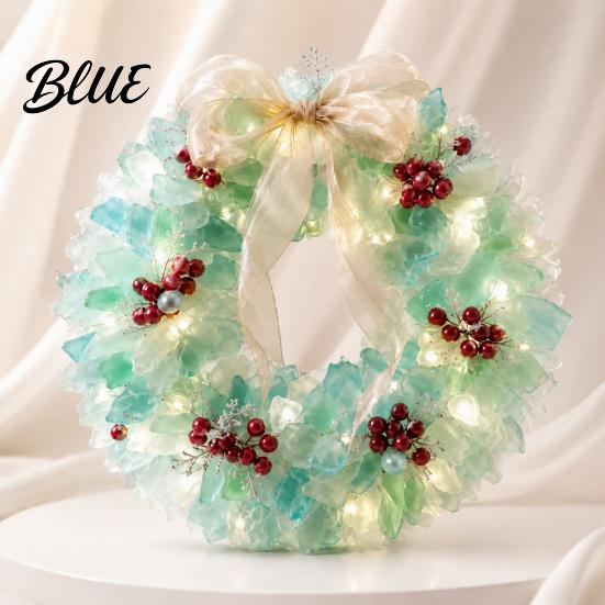 Handmade Christmas Figurine Table Decor Snowman Reindeer Kit Santa DIY Lighted Wreath Tree Decor Xmas