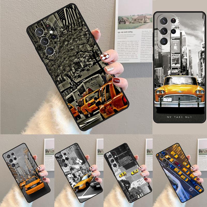 NYC Gelbe Taxi-Silikon-Handyhülle Für Samsung Galaxy note 10 pro S26 S25 S24 S23 S22 S21 Plus S25Ultra Capa Cover