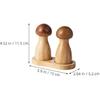 ABOOFAN 2 Stück Pilz Salz- und Pfeffermühle Set mit Basis Holz Pfeffermühle Manuell für Küche