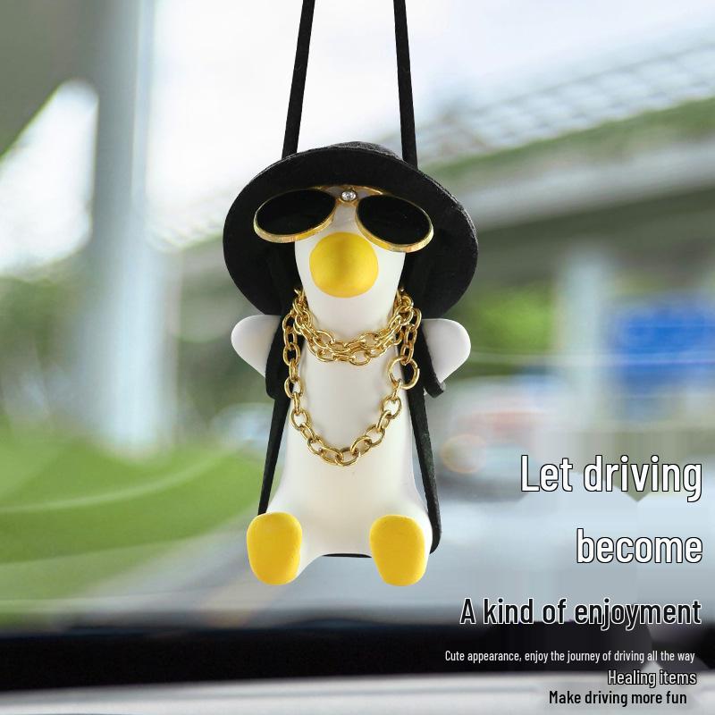 Cross-border Swing Duck Rearview Mirror Pendant - Car Decoration