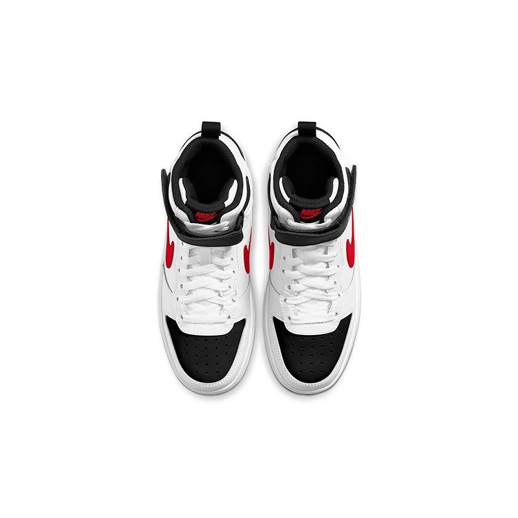 Nike Court Borough Mid 2 GS White University Red Kids Sneakers Black CD7782-110