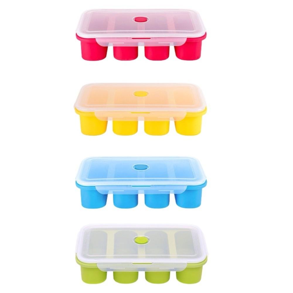 Silicone Soup Ice Cube Molds with Lid Food Meal Molds Multipurpose Freezer Soup Tray  Soup Storage